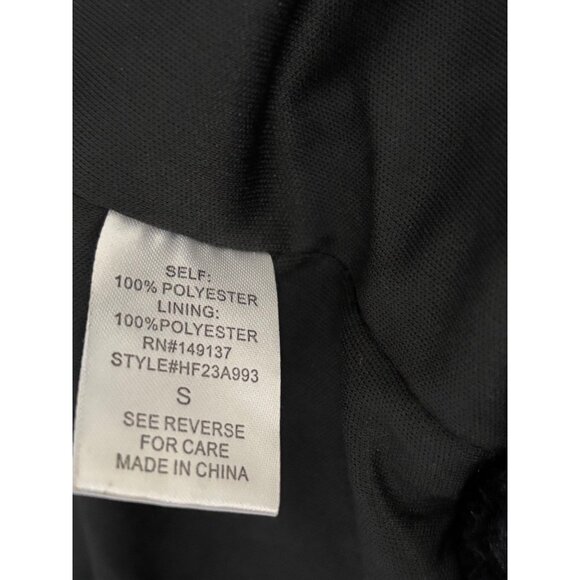 Indie Sleaze Jacket Small Black Faux Fur Shaggy Cropped Pockets HYFVE Soft Cozy - Picture 4 of 12